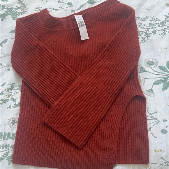 Club Monaco Off-the-Shoulder Sweater - Rust - Picture 3 of 3